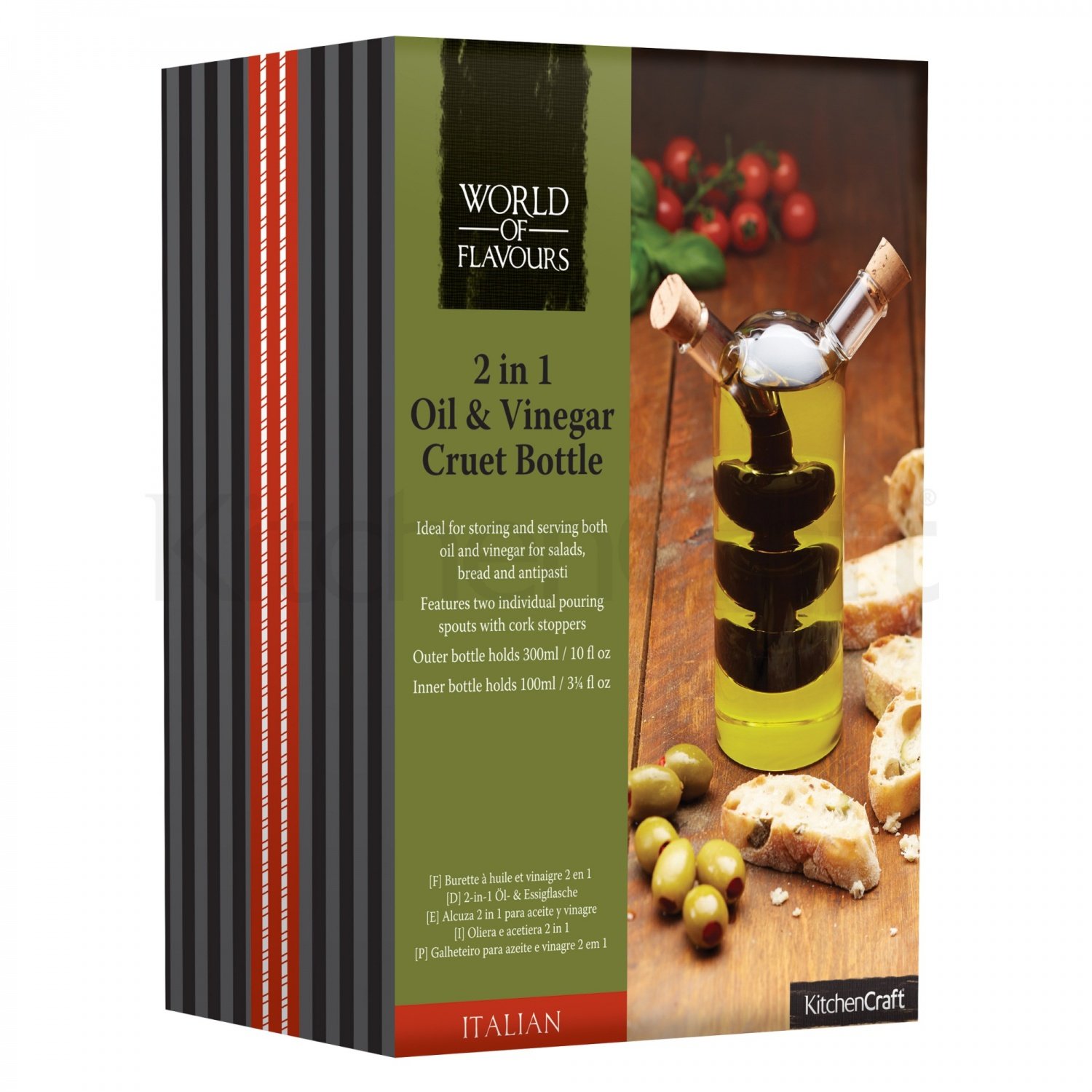 Kitchen Craft Ёмкость для масла и уксуса Спираль World of Flavours Italian