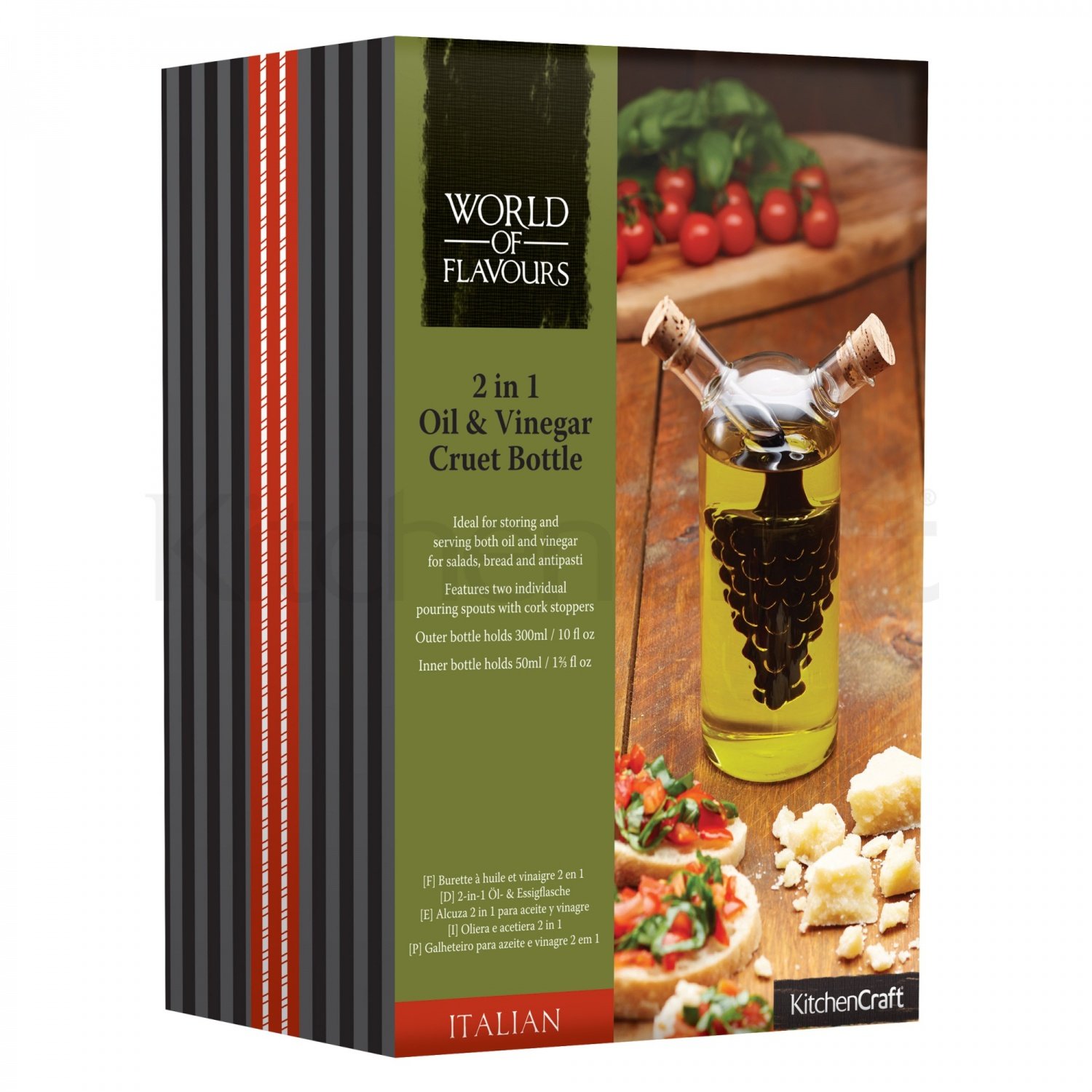 Kitchen Craft Ёмкость для масла и уксуса Гроздь World of Flavours Italian  по выгодной цене на сайте vismarket.ru